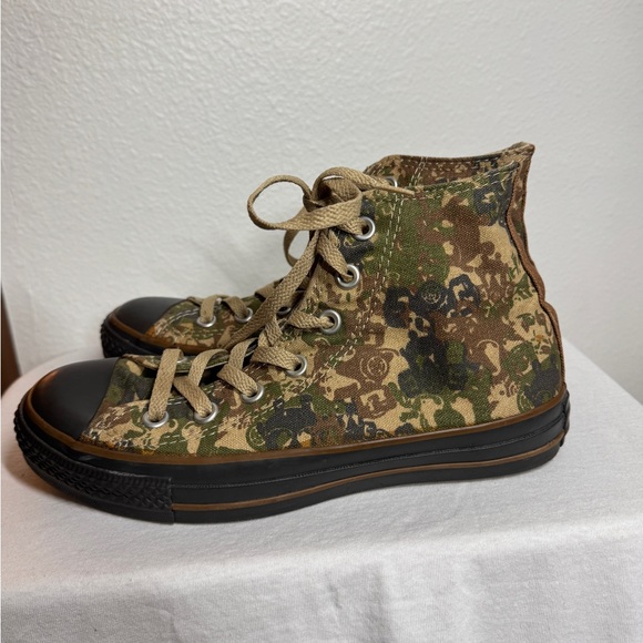 Converse All Star Rare Gas Mask Camo Camouflage High Top Tan Sneakers Men’s 5 - Picture 4 of 16